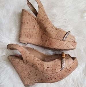 Elaine Turner Cork Wedges